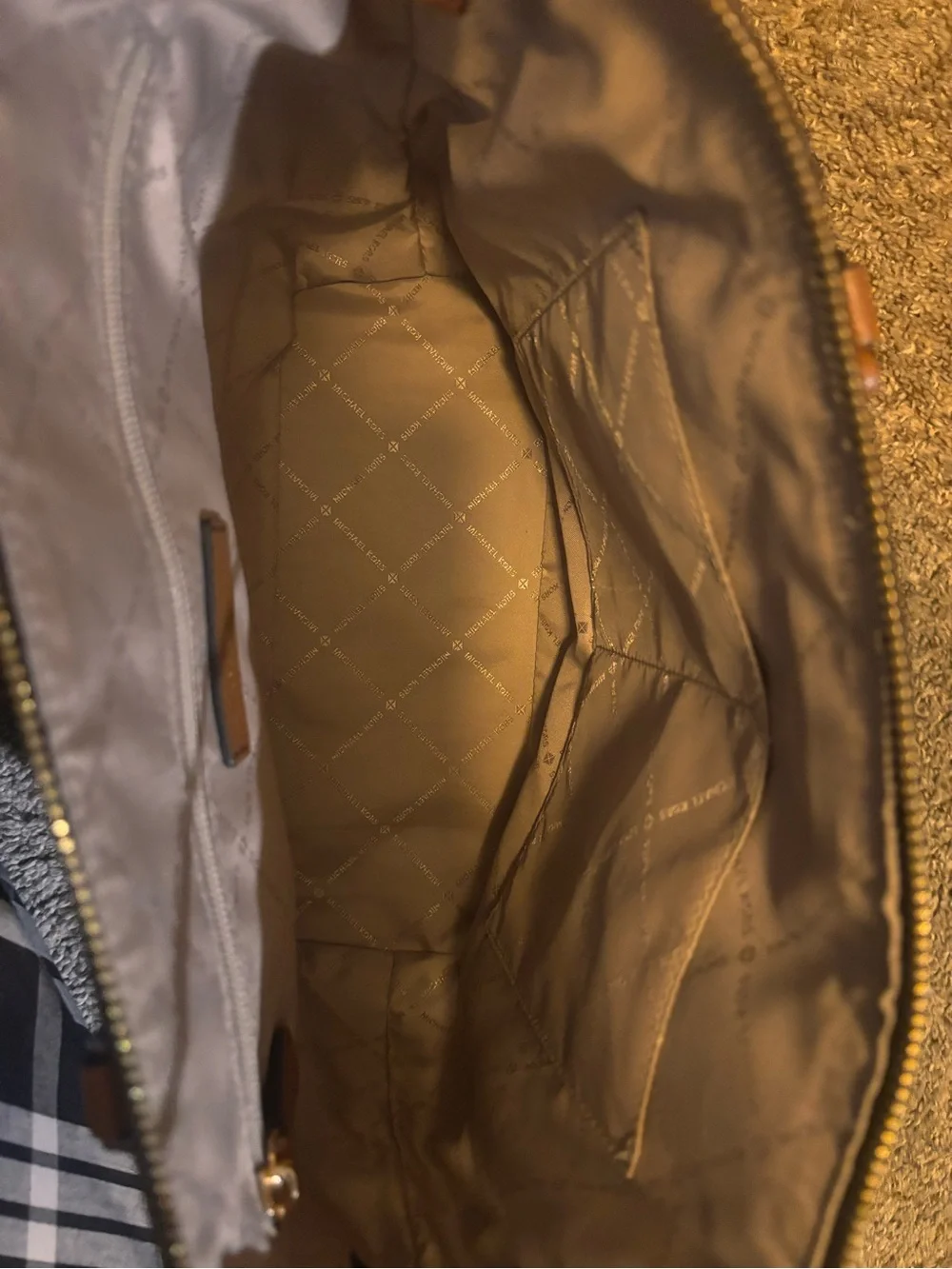 Michael Kors Brown and Tan Signature Shoulder Bag